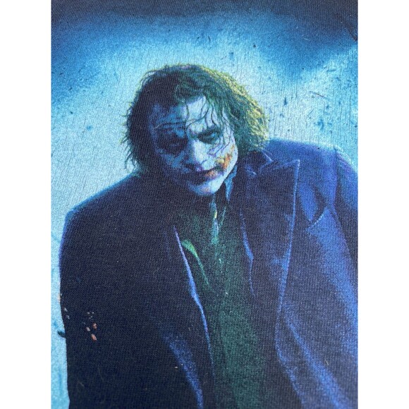 Vtg The Dark Knight Joker Heath Ledger DC Comics Batman Graphic T-Shirt Black L - Picture 8 of 16